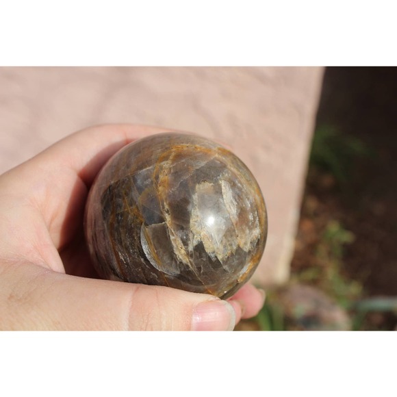 Black Moon stone Sphere divine feminine - Picture 5 of 6